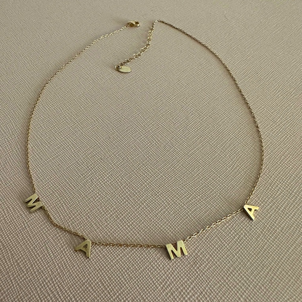 MAMA gold plated necklace